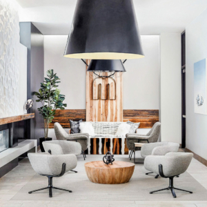 indoor seating area | 7575 Town Center Apartments