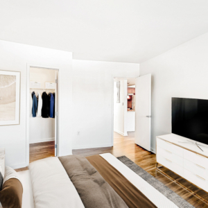 bedroom with walk-in closet | Botanica Town Center Apartments in Denver, CO